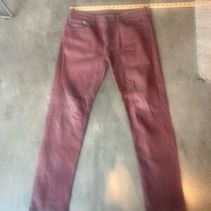 Men's Levi’s Slim Fit Burgundy Jeans 34